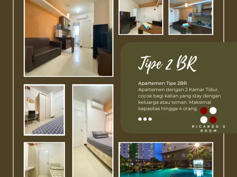 DISEWAKAN APARTEMEN 2BR FULLY FURNISHED GREEN PRAMUKA CITY