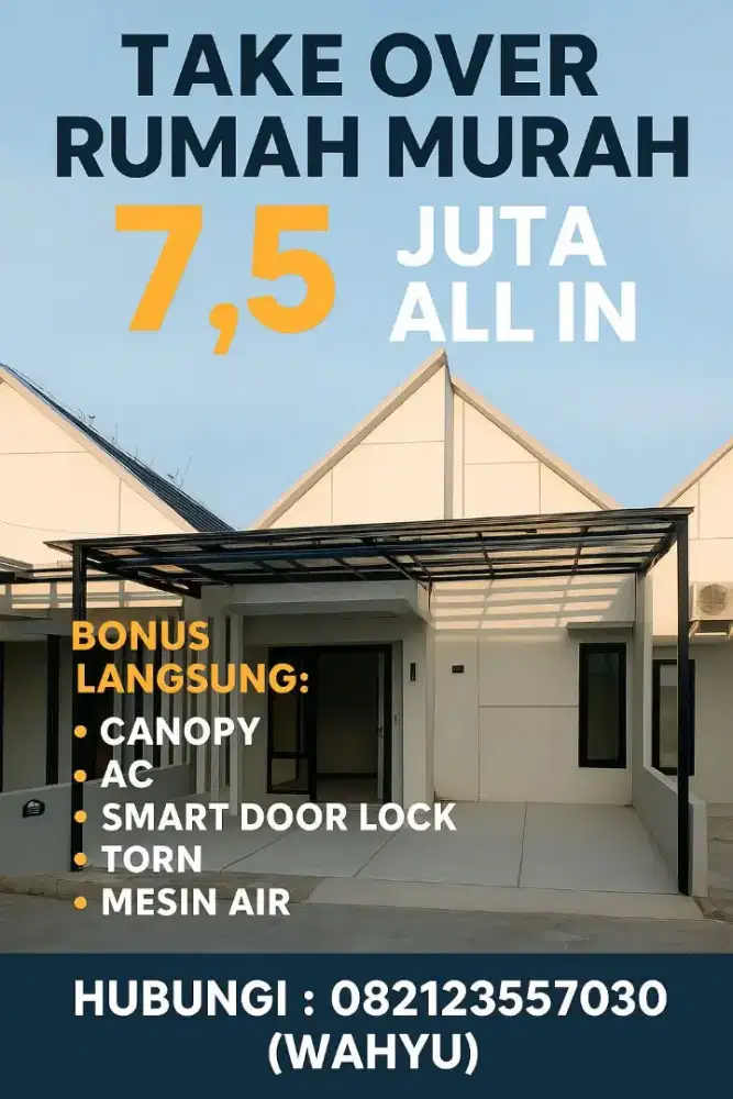 TAKE OVER MURAH 7.5 JUTA ALL IN