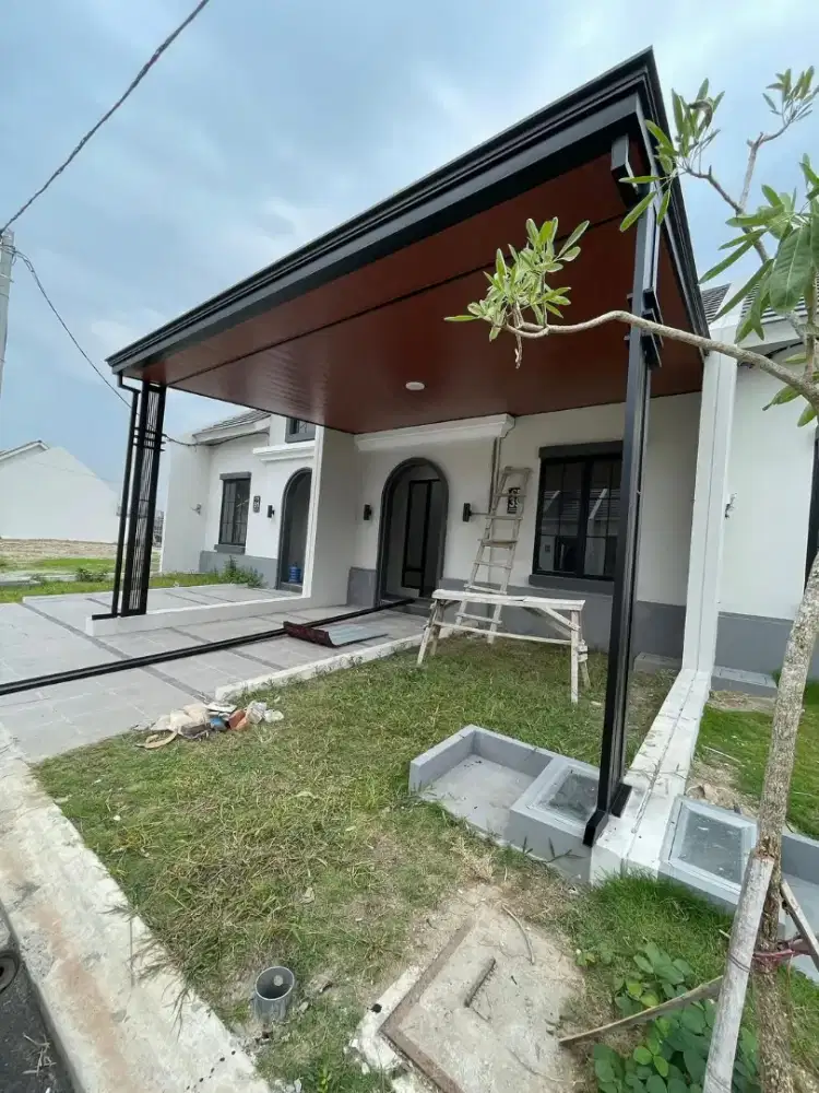 kanopi minimalis atap alderon plafon pvc modern