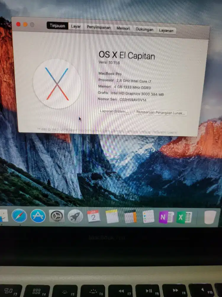 Macbook i7 2012 Ram 4/750 HD