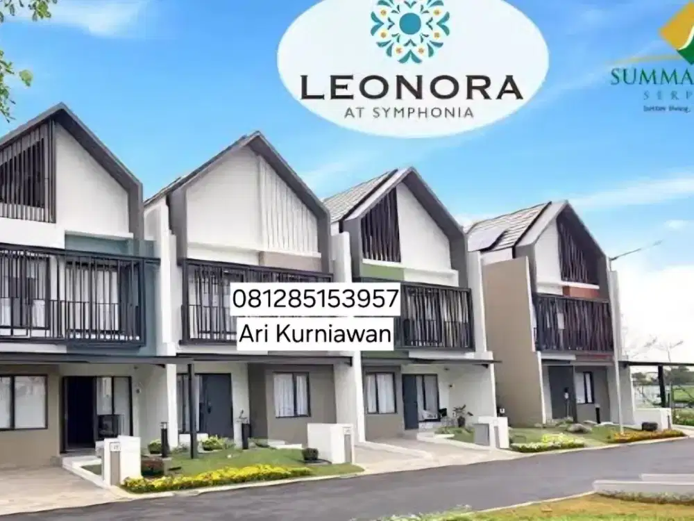 Rumah 3lantai siap huni & free ppn kawasan mewah Leonora summarecon