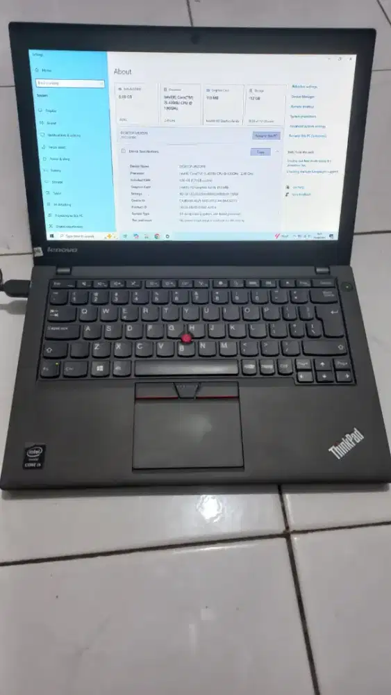 Dijual Cepat Lenovo Thinkpad X250  Intel Core i5