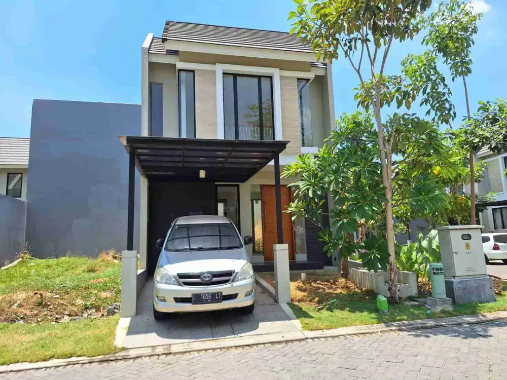 rumah 2 lantai murah semi furnish siap huni minimalis citraland utara sby barat