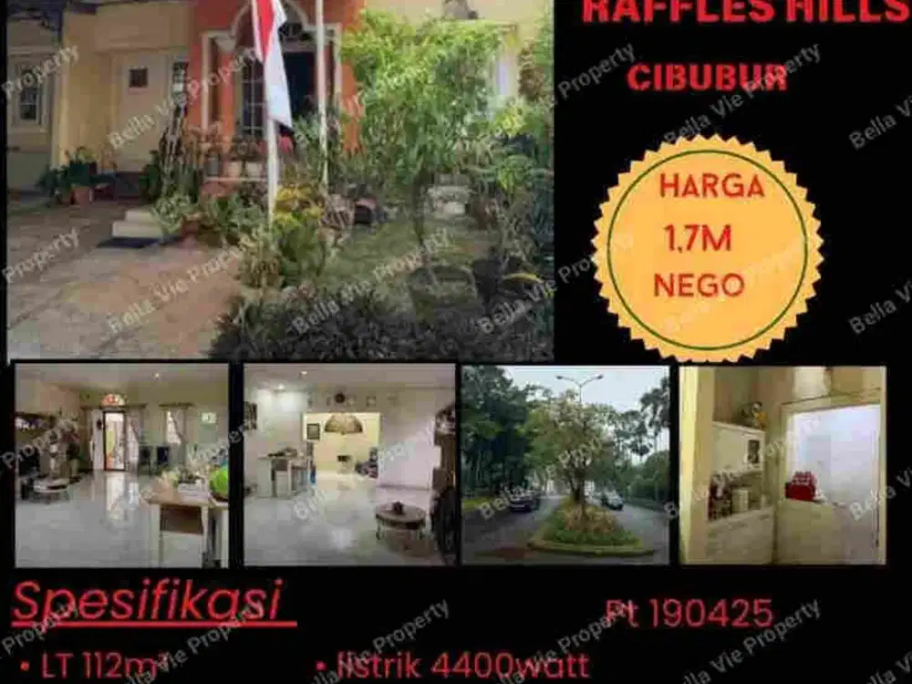 Di Jual Rumah Cantik Siap Huni Cluster Favorite 1,7 M Nego.. Raffles lHill Cibubur.