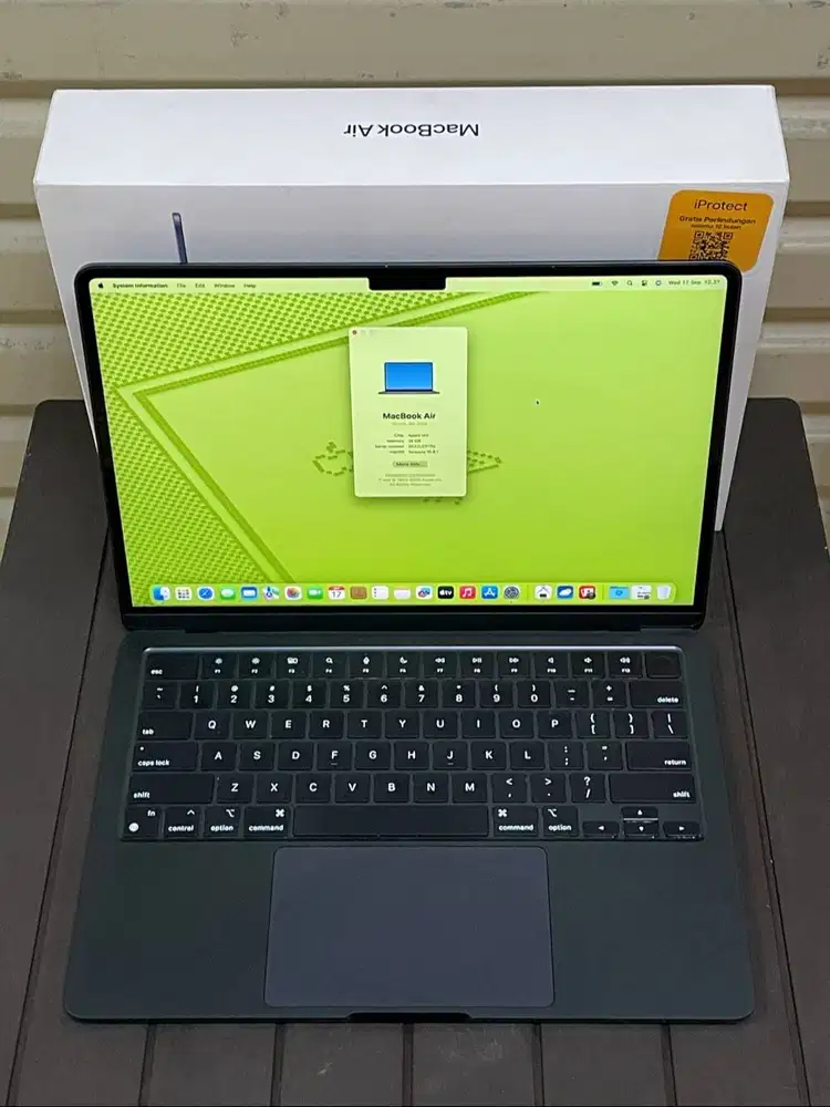 MacBook Air 13-inci 2024 M3 16gb 512gb Midnight iBox ID/A Fullset Ori