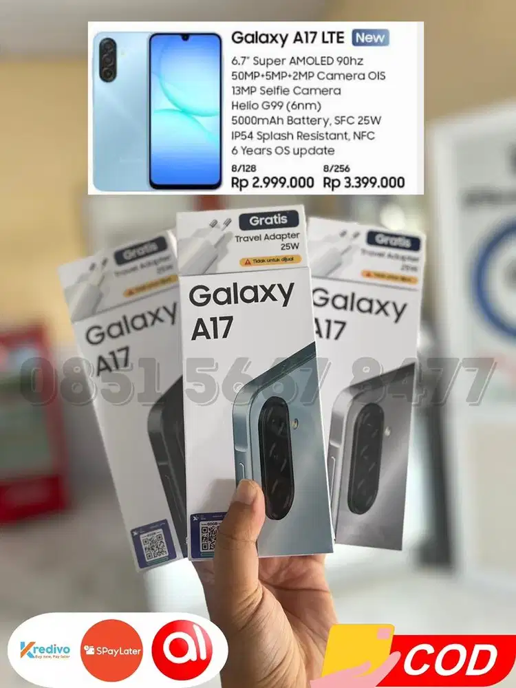 Samsung A17 8/256GB 8/128GB Murah Free Adaptor