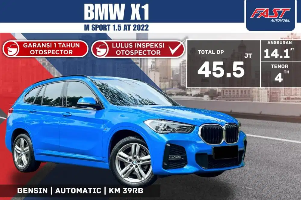 BMW X1 M SPORT 2022 PANORAMIC KM.39RB PAJAK PANJANG WARRANTY ON #F5ST