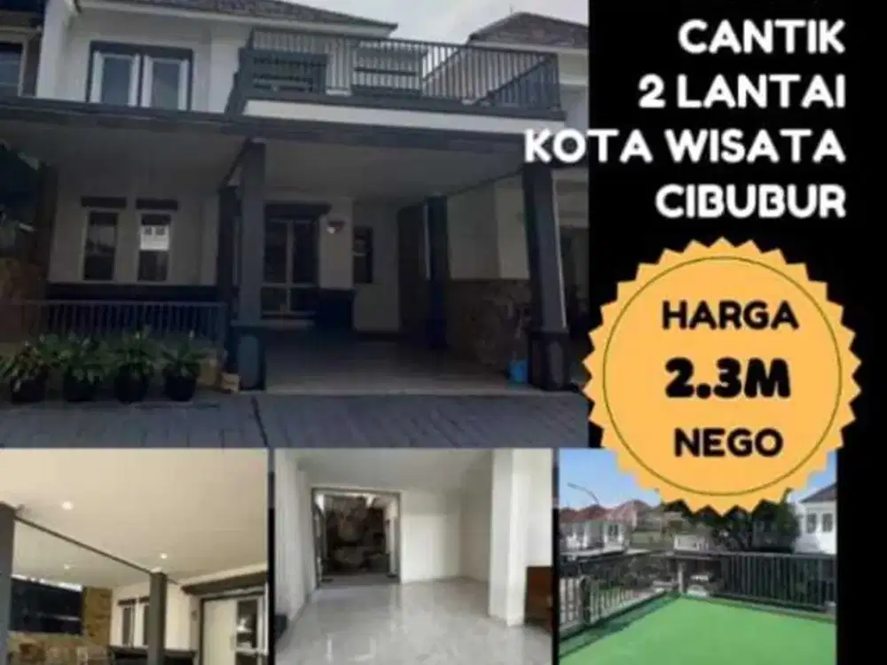 Jual Cepat Rumah Cantik Siap Huni 2,3 M Nego. Kota Wisata Cibubur.