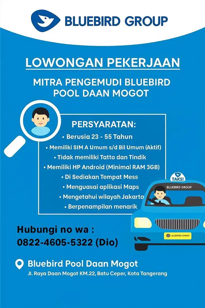 LOWONGAN PEKERJAAN DRIVER