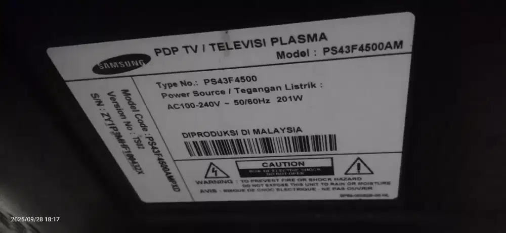 Dibeli tv led/ps34 rusak mati eror