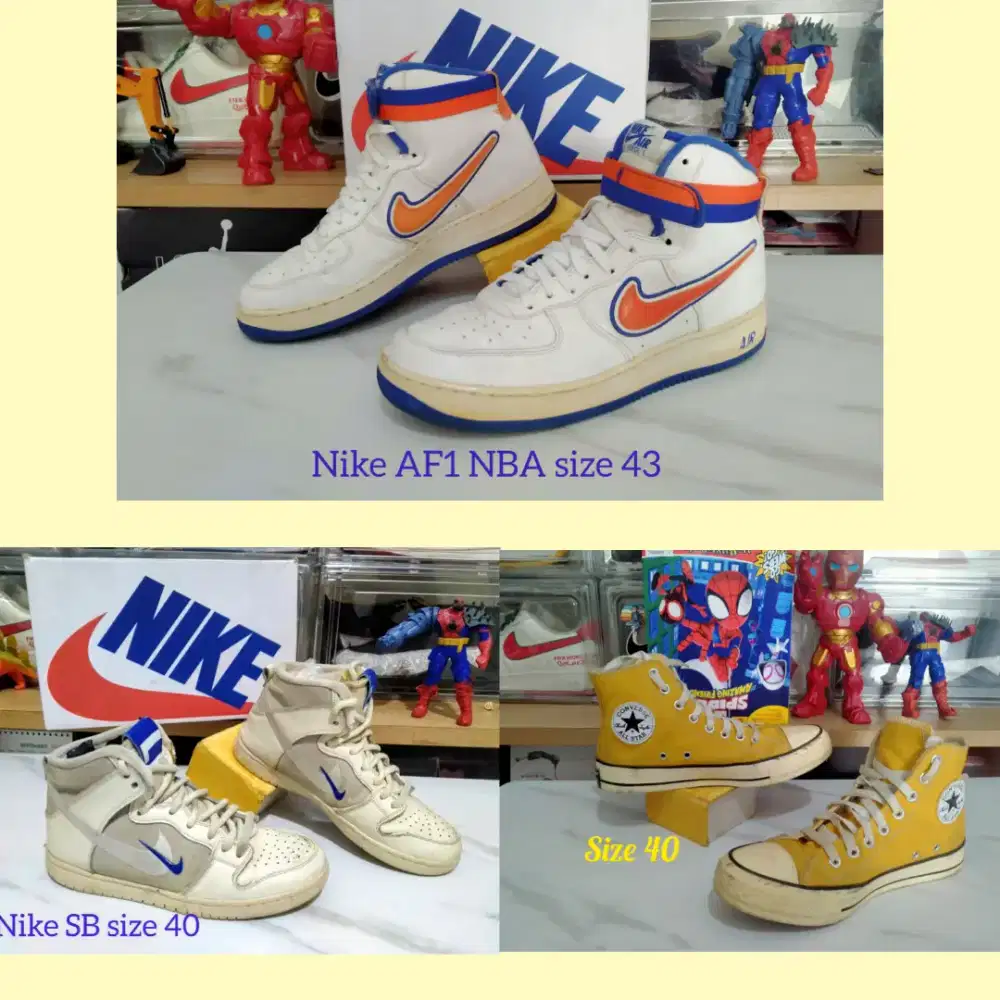 Sepatu Nike AF1, Nike SB,Converse