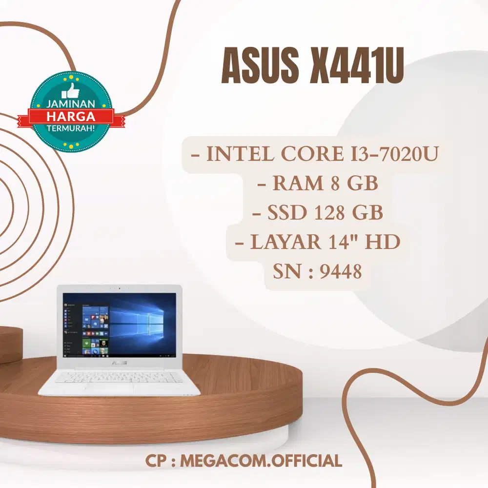 Laptop ASUS X441U Core i3-7020U RAM 8GB SSD 128GB 14 HD Windows 10