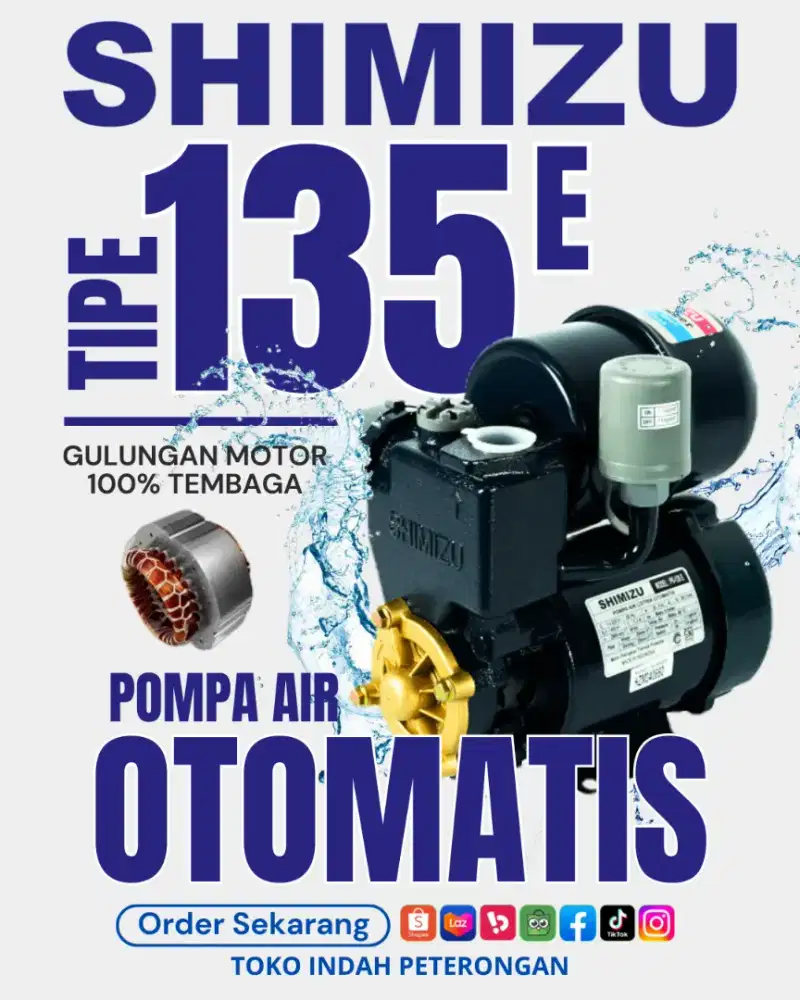 SHIMIZU PS-135E Otomatis Pompa Air