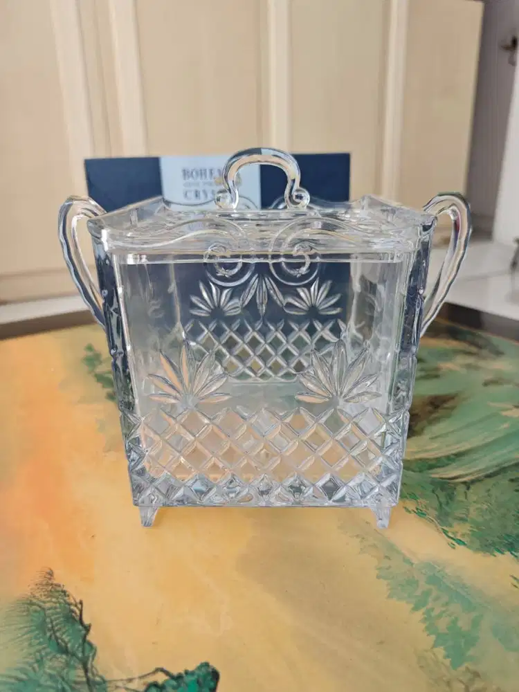 Bohemia Crystal Toples Kotak Box Kristal Czech Republic Original Baru