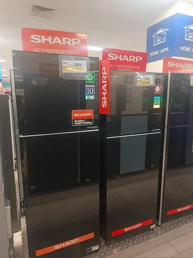 Promo kulkas 2 pintu sharp  sudah inverter dan plasmacluster