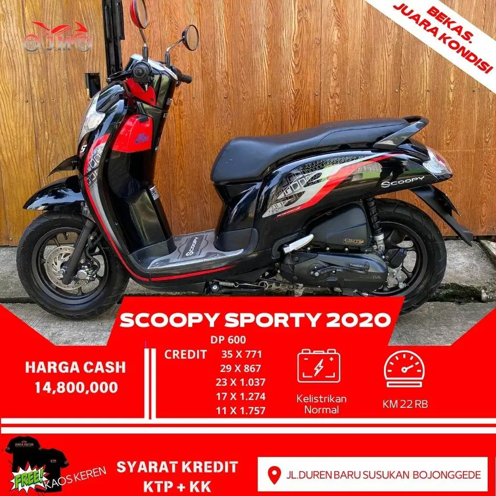 SCOOPY SPORTY 2020 KM RENDAH MULUS SIAP PAKE NO KENDALA