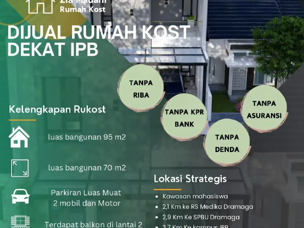 Rumah Kost Ekslusive kawasan Ring 1 Kampus IPB