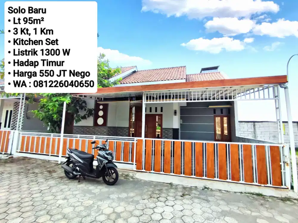 Jual Rumah Siap Pakai Area Solo Baru, Dekat Pakuwon, The Park