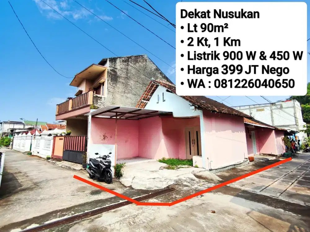 Jual Rumah Area Dekat Nusukan Solo, Dekat Sumber, Banyuanyar, Manahan