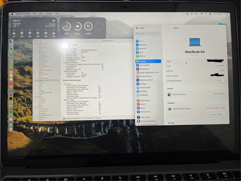 Macbook Air M1 8/256