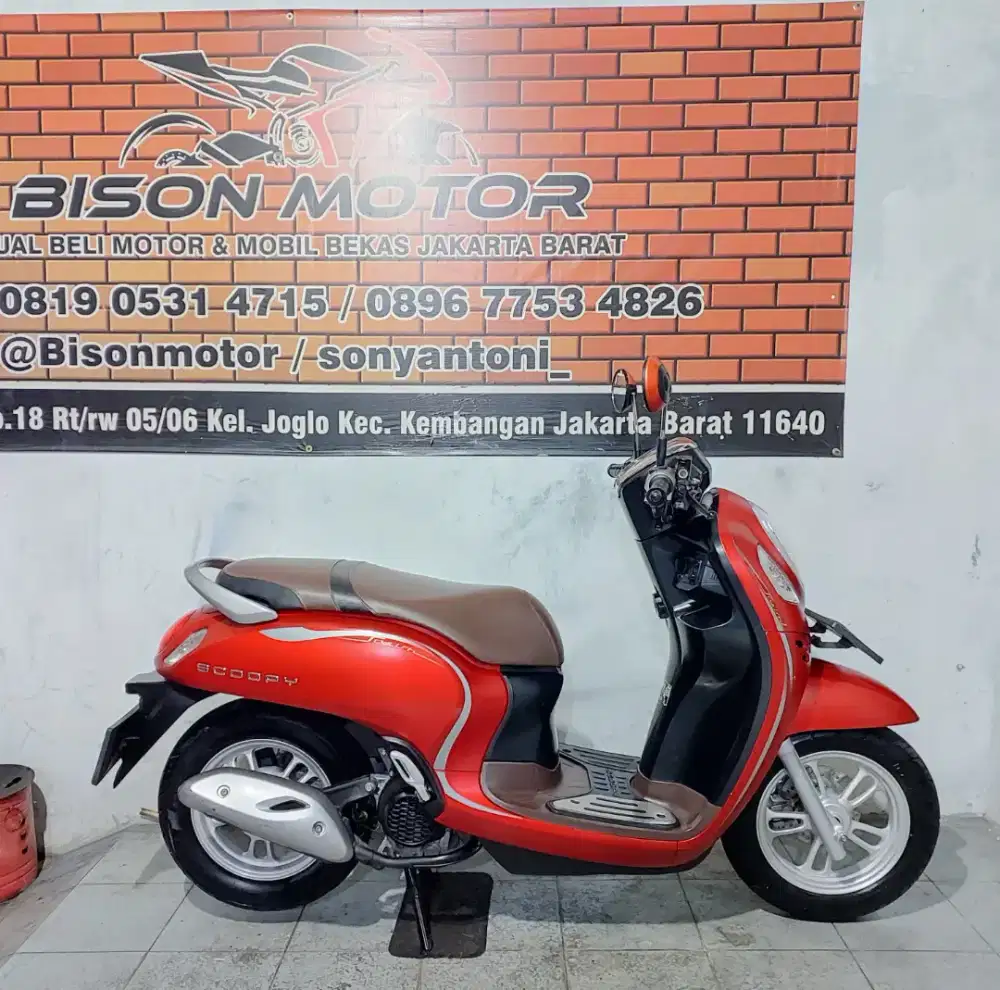 HONDA SCOOPY KEYLESS 110 CBS ISS TAHUN 2022 MERAH DOFF NO BEAT VARIO