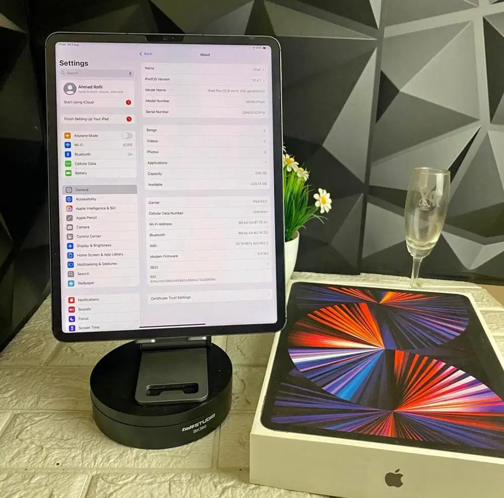 iPad Pro 12,9 Inc M1 Garansi Resmi iBox Wifi Celluler 256GB Mulus