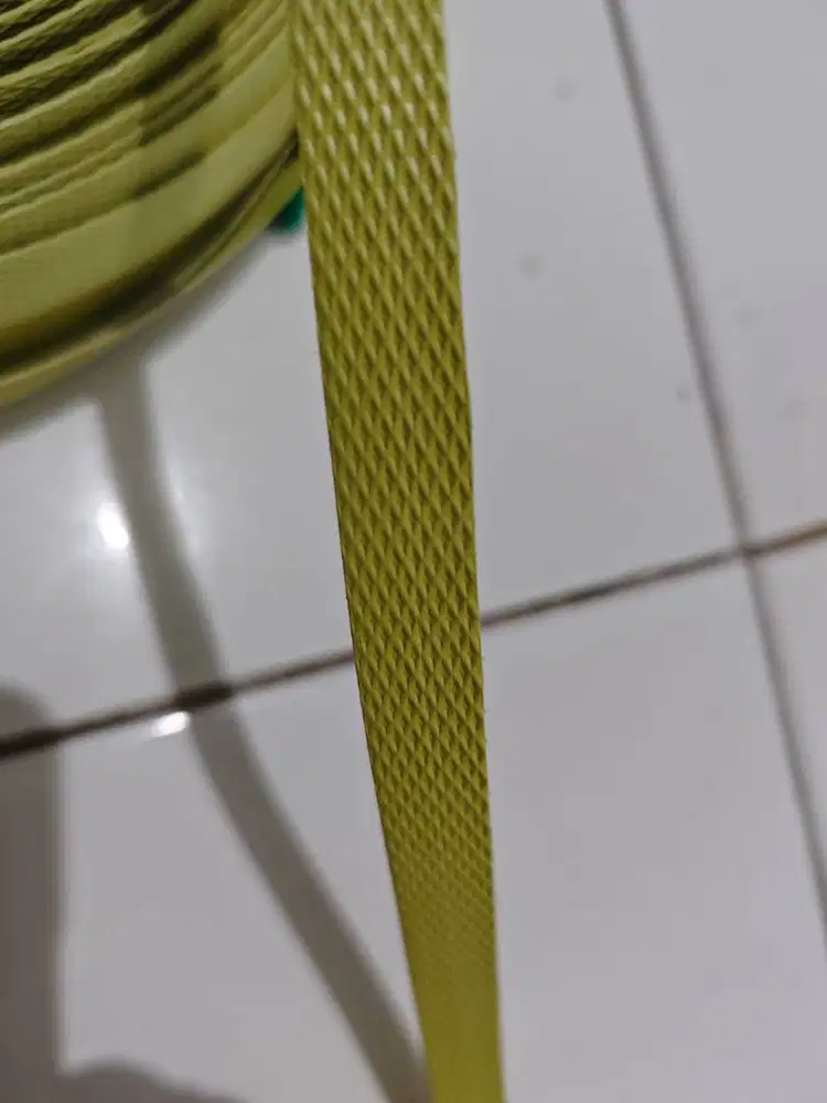 Tali Strapping Band 15mm Plastik Ikat Barang Kuning Klem Packing