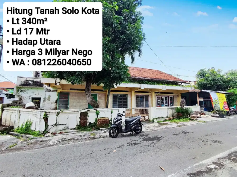 Jual Rumah Hitung Tanah Area Solo Kota, Area Perbisnisan