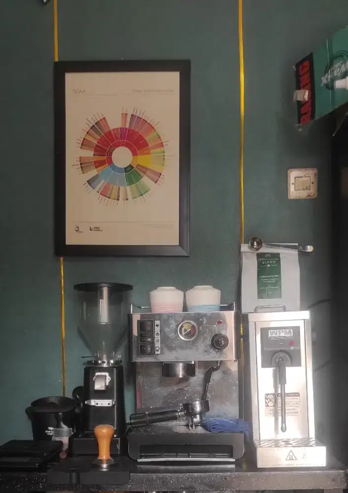 Mesin kopi espresso milesto elegant 3 + Steamer WPM + Grinder M500
