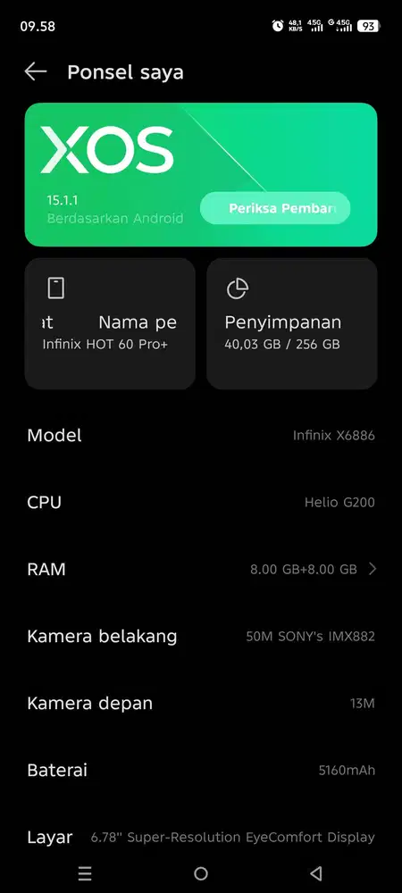 Jual Infinix hot 60 pro+ 8/256