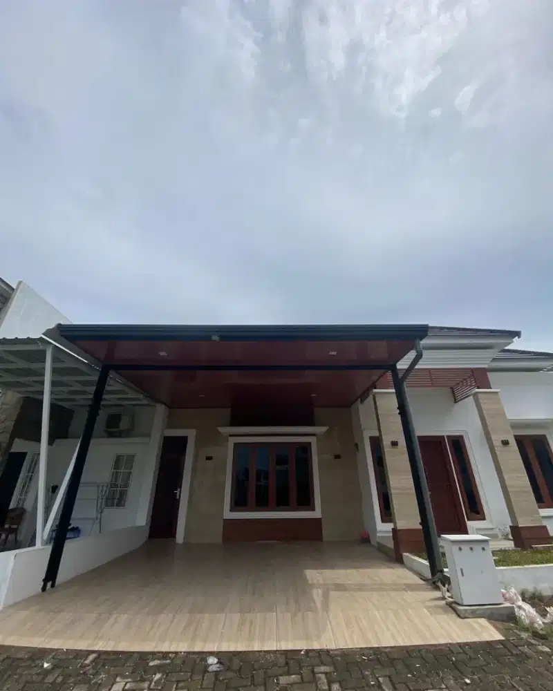 Kanopi plafon pvc alderon solarflat spandek reling kaca balkon stenlis