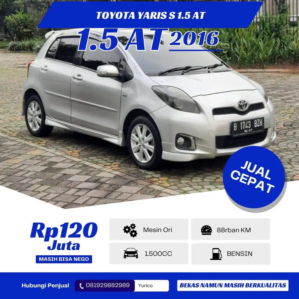 [BARANG BAGUS] Toyota Yaris S 1.5 AT 2012