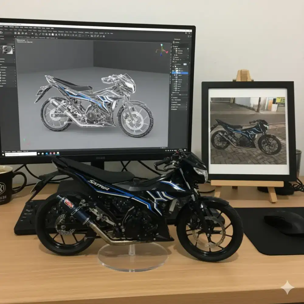 Satria f injeksi black predator 2019