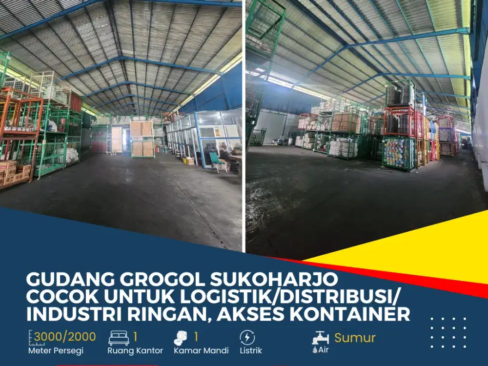 Gudang Strategis Akses Kontainer Grogol Sukoharjo
