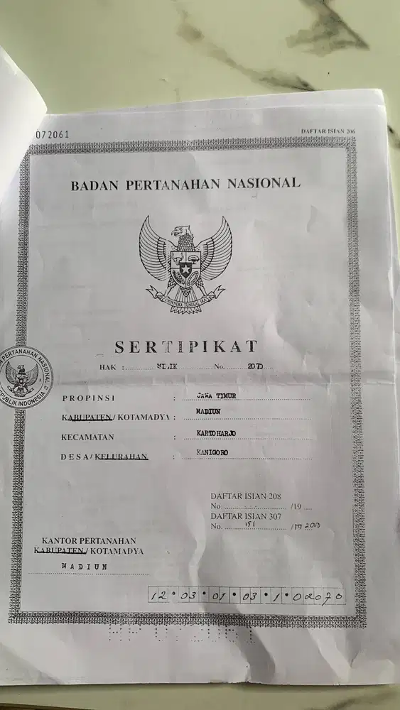 DIJUAL Tanah Tengah Kota Madiun Dekat Kampus IKIP PGRI & SMK CENDEKIA