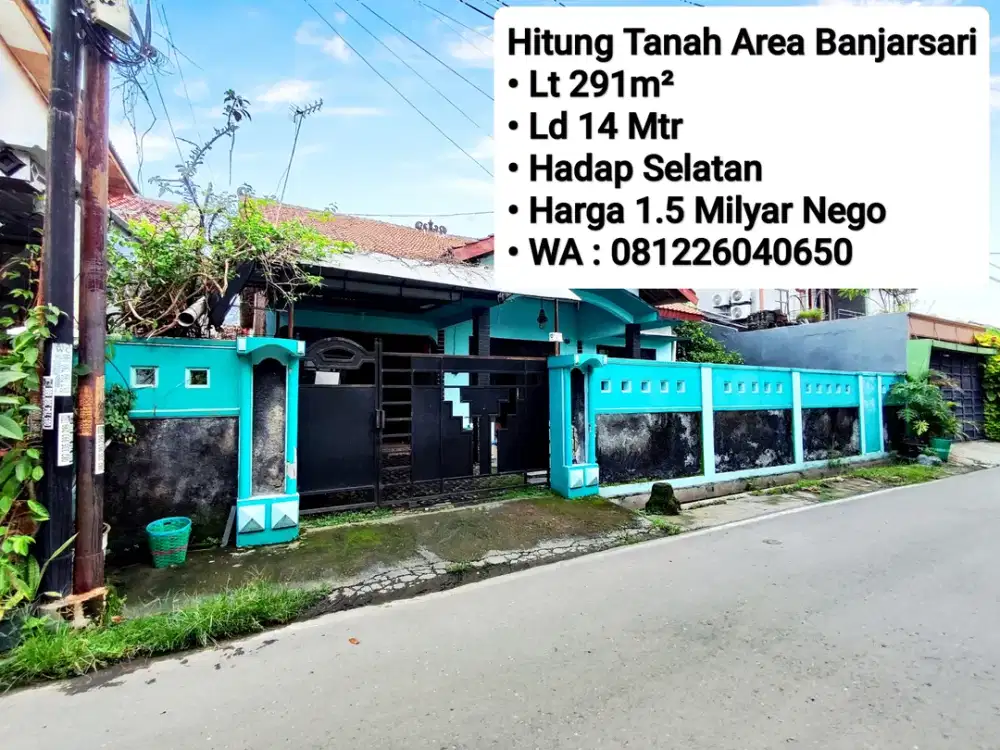 Jual Rumah Lama Hitung Tanah Area Banjarsari Solo, Dekat Manahan