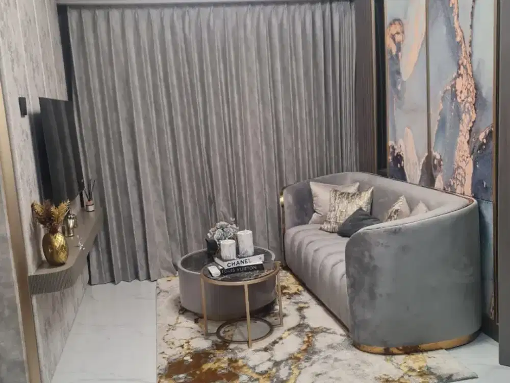 SEWA Apartemen Baru LAVIZ, 2 BR, Full Furnish (Mewah), Surabaya Barat