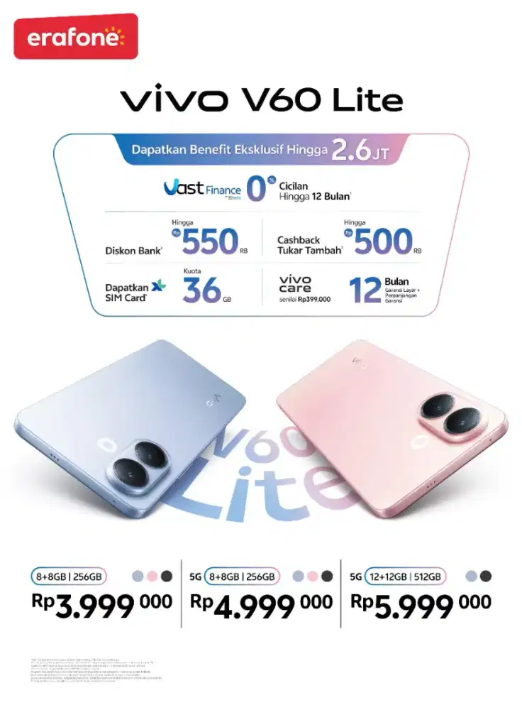 Pre Order Vivo V60 Lite,,