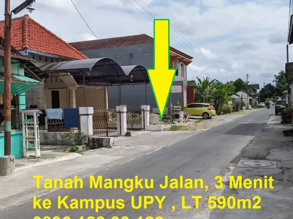Tanah mangku jalan di kasihan bantul dekat kampus UPY Yogyakarta