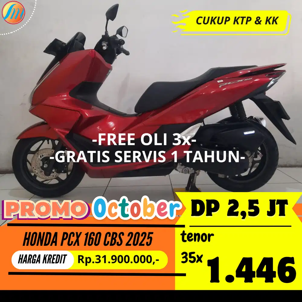 HONDA PCX 160 CBS 2025 SEKEN KREDIT DP 2,5JUTA ANGSURAN TERJANGKAU