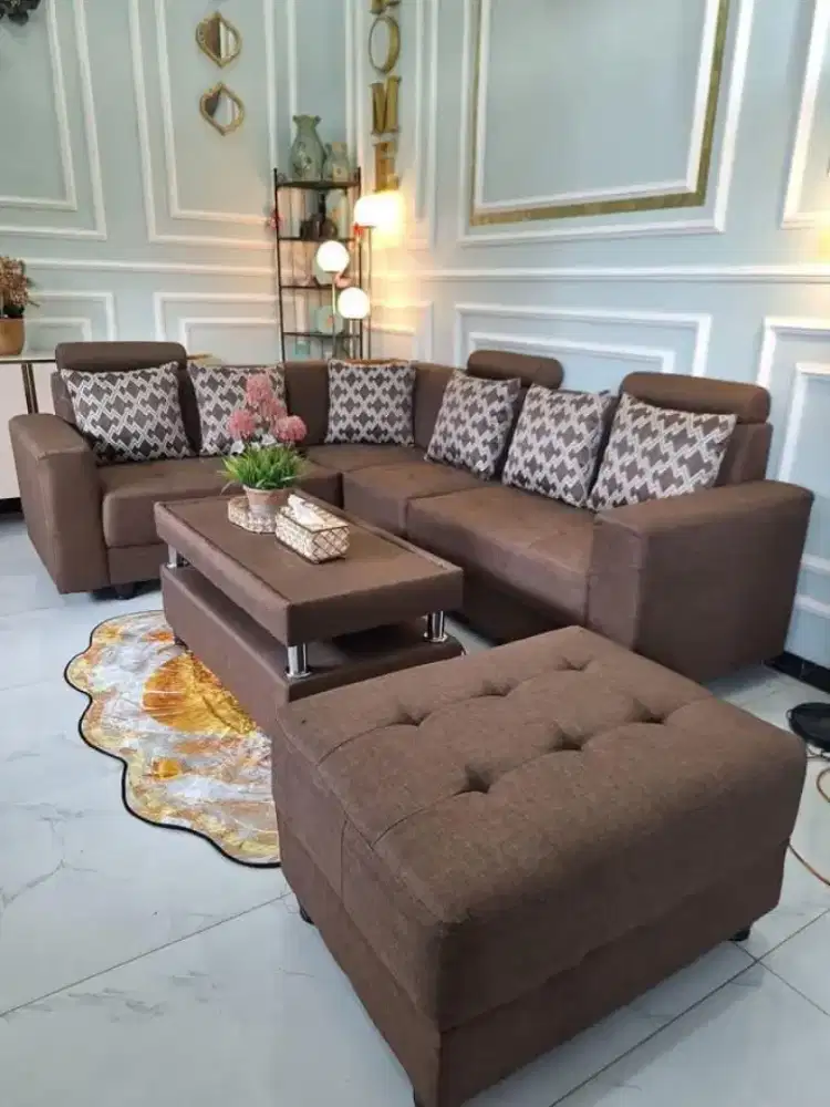 Sofa sudut murah + puk