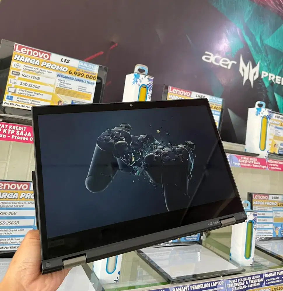JUAL LAPTOP LENOVO YOGA LAYAR SENTUH BISA DI LIPAT RAM 16GB SSD 512GB
