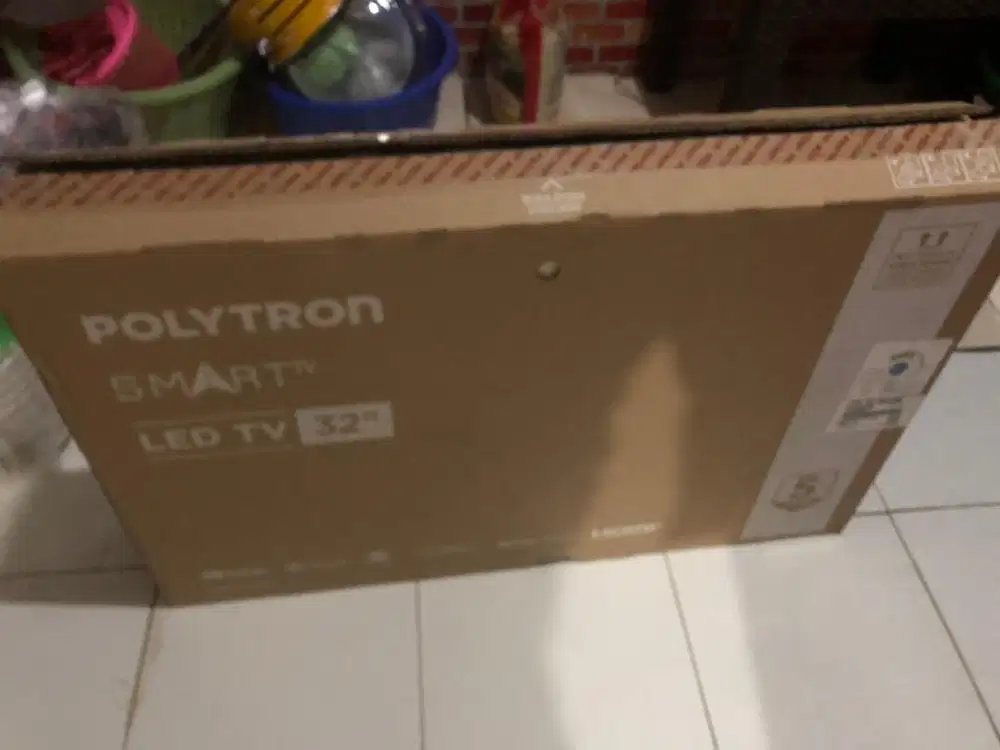 Tv smart politron 32 inchi baru buka dus