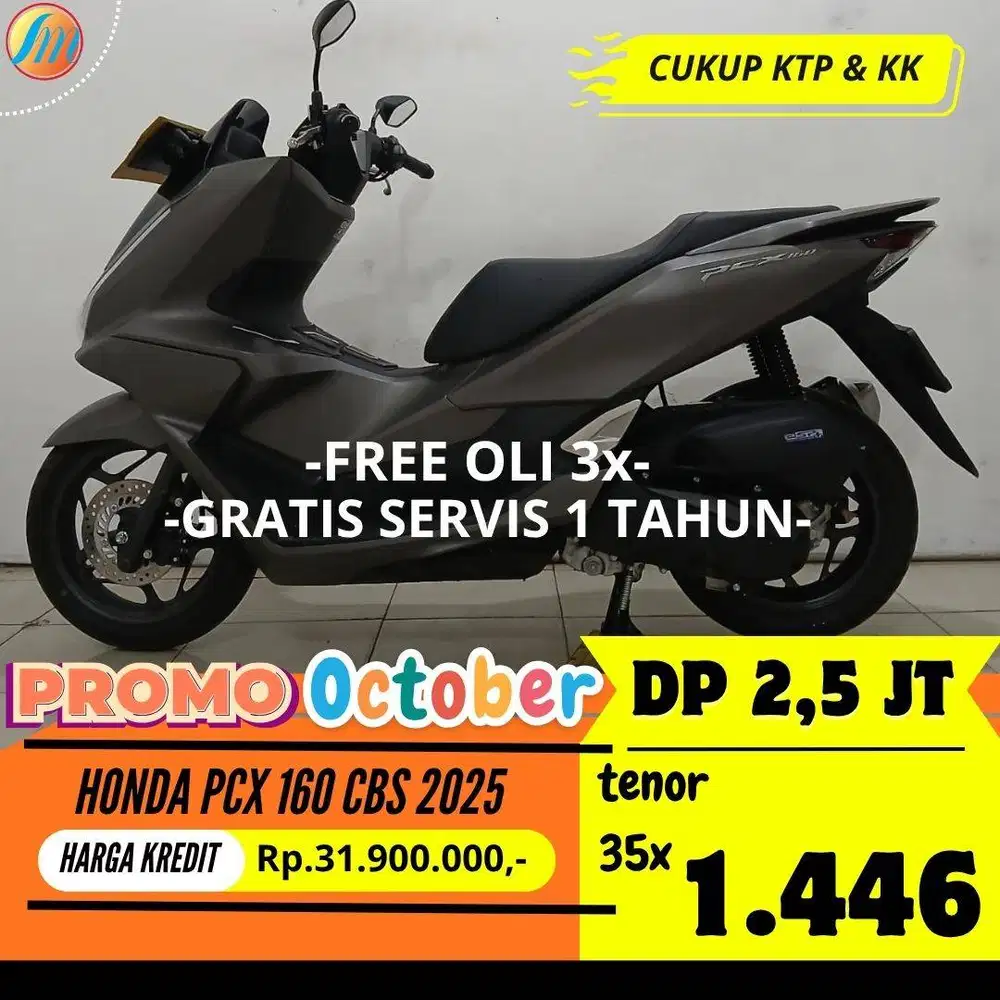 KREDIT HONDA PCX 160 CBS 2025 SEKEN DP 2,5JUTA ANGSURAN TERJANGAKU