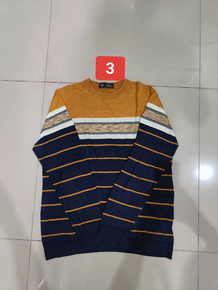 Kaos lengan panjang pria size M cowo bs model sweater