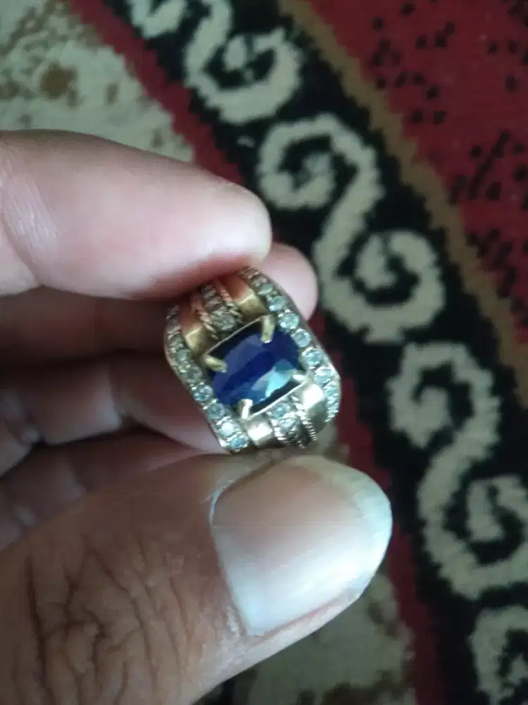 Batu blue safir natural