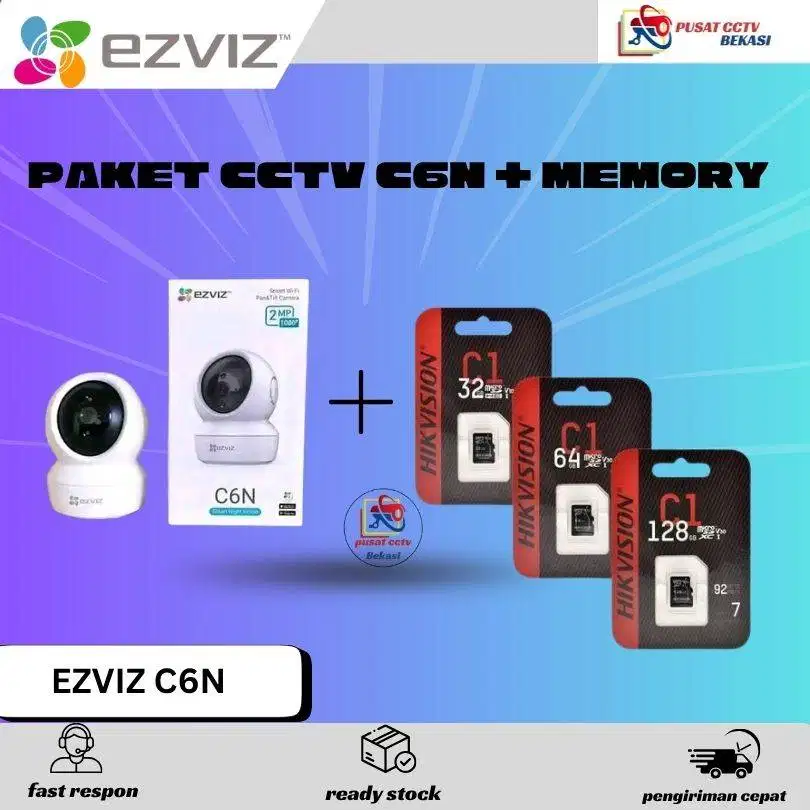 PAKET CCTV EZVIZ C6N + MEMORY