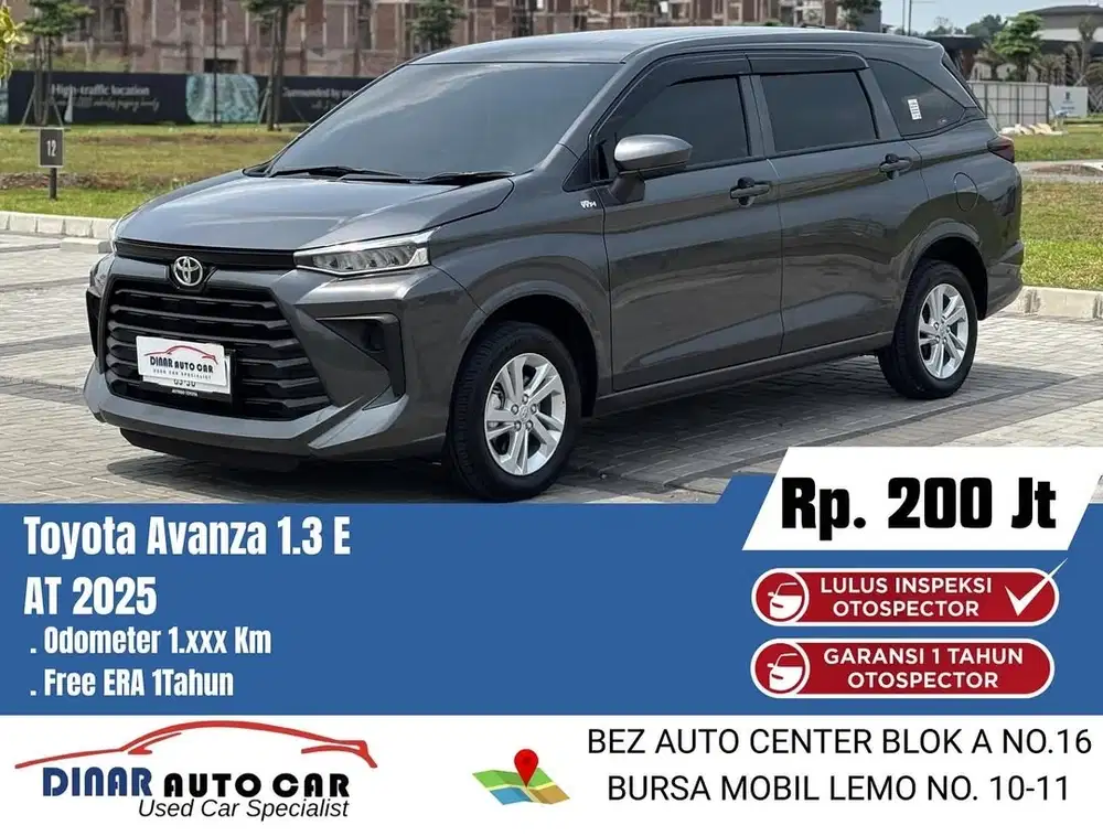 (Km 1Rb) New Avanza 1.3 E 2025 Matic Ori Cat 30Juta *Dinar AutoCar*