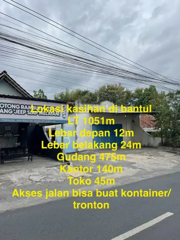 DIJUAL GUDANG, KANTOR, DAN TOKO DI DAERAH KASONGAN BANTUL YOGYA