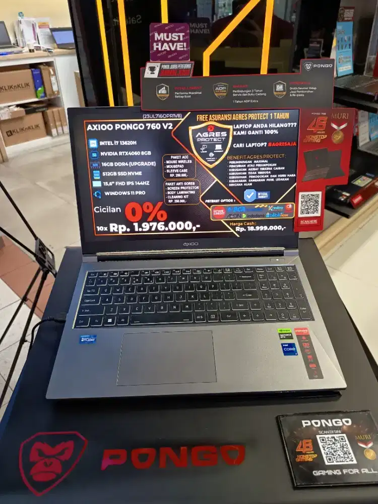 KREDIT LAPTOP AXIOO PONGO 760 V2 PAKE PROMO SPESIAL O% HOME CREDIT
